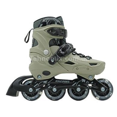 Ролики детские раздвижные размер 29-33 Scale Sports Gray LF Белые с черным