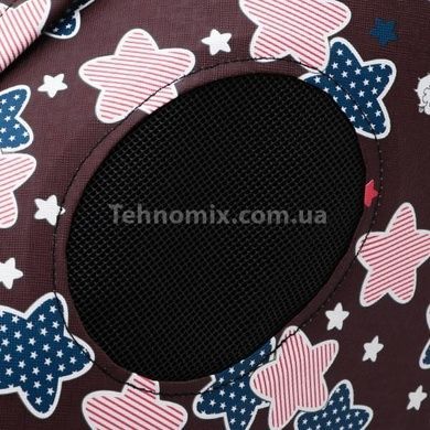 Сумка переноска для животных сетчатая 41&times;25 x 26 M For Friends paws Коричневая с звездами