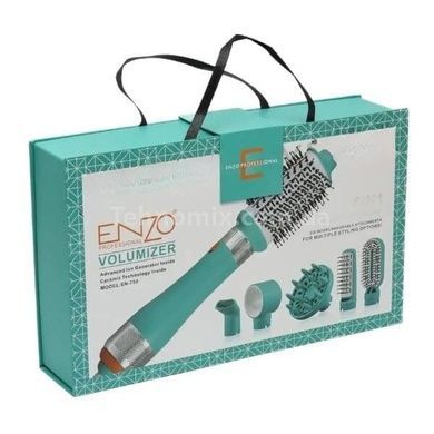 Фен мультистайлер 6в1 зі змінними насадками Enzo EN-750 Зелений