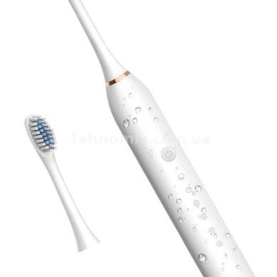 Зубная щетка электрическая 4 насадки SONIC TOOTHBRUSH X-3 Белая