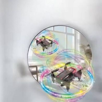 Квадрокоптер дрон із кольоровим світлом на дистанційному керуванні PLANE TOYS BK2 Чорний