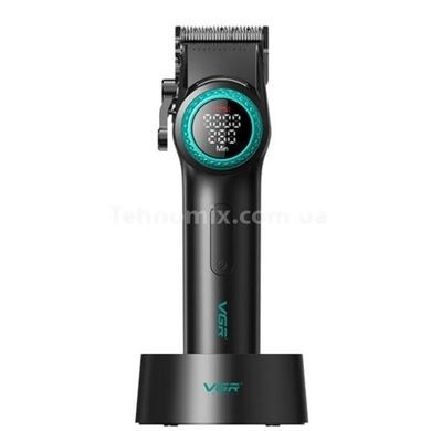 Машинка для стрижки волос аккумуляторная с 10 насадками и LED дисплеем VGR V-001 Черная
