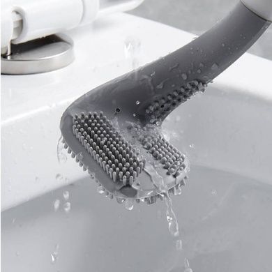 Щітка силіконова йоржик для унітазу Toilet Brush Сіра
