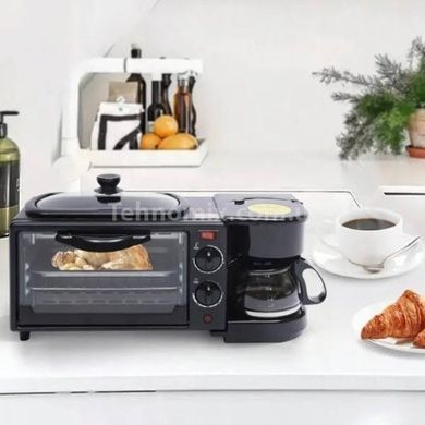 Мультипечь 3в1 кофемашина + духовка + гриль 4800Вт MAXTOP XY-206 Черная
