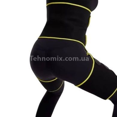 Утягивающий пояс для похудения и коррекции фигуры ADJUSTABLE ONE PIECE WAIST BAND XL/XXL Черный Желтый