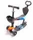 Детский самокат трехколесный 5в1 с родительской ручкой Children's Scooter Черный