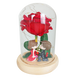 Троянда в колбі з LED підсвічуванням з фігурками