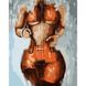 Картина по номерам Strateg ПРЕМИУМ Женщина-скрипка размером 40х50 см (DY023)