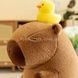 Іграшка м'яка Капібара з курчаткою 32см M 17973 Коричнева