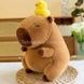 Іграшка м'яка Капібара з курчаткою 32см M 17973 Коричнева