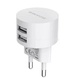 Зарядний пристрій BOROFONE BA23A Brilliant dual port charger set(Lightning) White