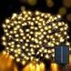 Гирлянда уличная с солнечной панелью 150м 1500LED Черный провод, теплый свет