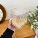 Ночник динамический Куб акриловый с эффектами мерцания и воды 3 цвета на подставке с пультом