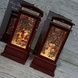 Новогодний музыкальный светильник от батареек и USB Телефонная будка 20*9*9 Красная Санта Клаус