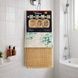Комплект для ванної 2в1 шторка для душу 180*180см + килимок 40*60см Shower curtain W-6 Бежевий