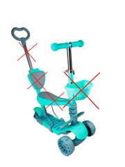 УЦІНКА! Дитячий самокат триколісний Children's Scooter із батьківською ручкою Бірюзовий (УЦ-№-259)