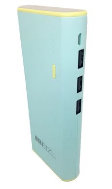Power Bank Mz-30000 mAh 3USB + LED ліхтар бірюза