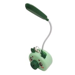 Настольная лампа Оленёнок с подставкой для телефона и точилкой Зеленая