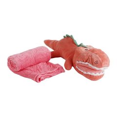 Мягкая игрушка подушка + плед 178*100см 3в1 Динозаврик Красный
