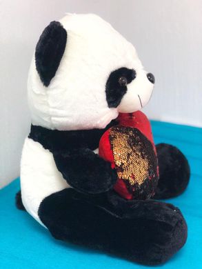 Плюшевый мишка Панда с сердцем в подарочной упаковке р-р L