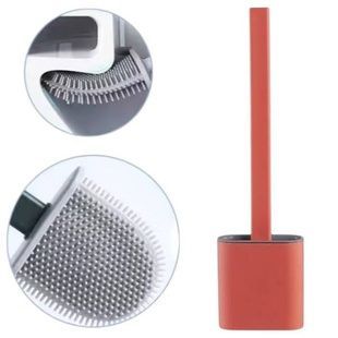 Щётка для унитаза силиконовая Liquid Toilet Brush Оранжевая