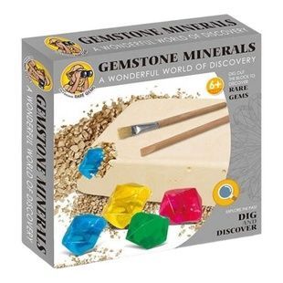 Набор детский для раскопок Кристаллы с набором инструментов H-22021 Gemstone Minerals