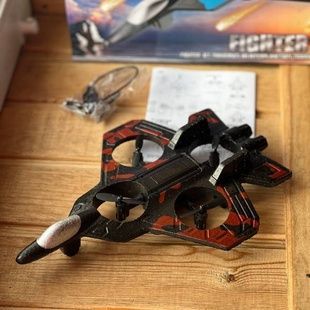 Літак на радіокеруванні Винищувач toy airplane AND JX2085 Чорний з червоним