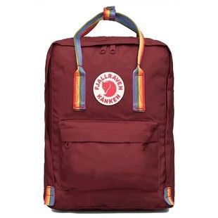 Рюкзак Fjallraven Kanken Бордова кольорова ручка