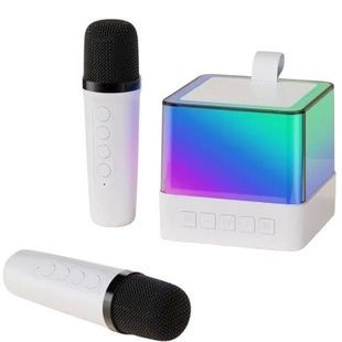 Колонка портативна з 2 караоке мікрофонами Bluetooth LED К18