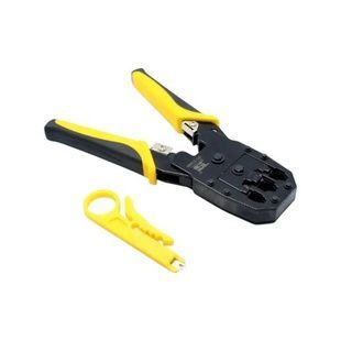 Інструмент для обтискання з'єднувачів Rj45 BOSI TOOLS BS433468 Чорний з жовтим