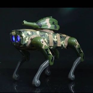Интерактивный аккумуляторный питомец с пультом управления Робот-пес MECH GUARDIAN QF660-2M Камуфляжный