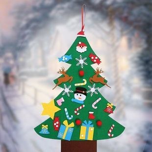 Детская елочка с игрушками из фетра Chrismas Tree
