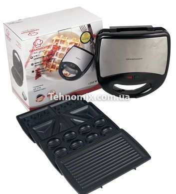 Сендвічниця 4 в 1 GRANT GT 779 1200W (Сендвічниця-гриль-вафельниця-горішниця)
