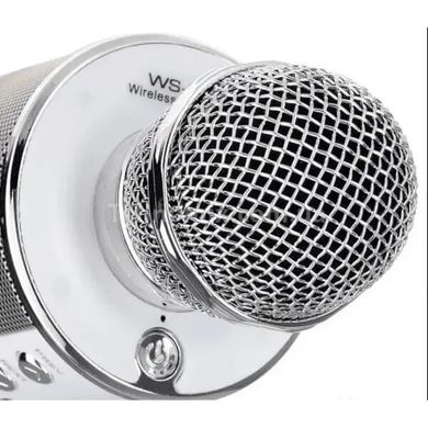 Караоке - мікрофон WS 858 microSD FM радіо Срібло