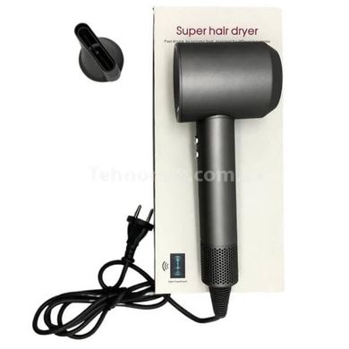 Фен для волосся з насадкою-концентратором 1600Вт Hair Dryer Fan Сірий