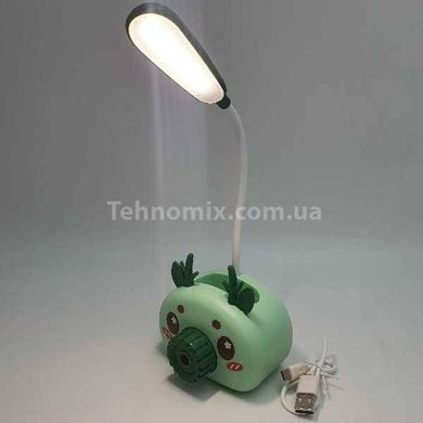 Настільна лампа Оленя з підставкою для телефону та точилкою Зелена
