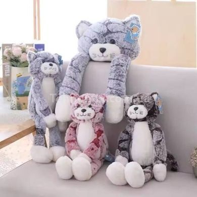 Игрушка мягкая Котик 65 см М 16121 Коричневая