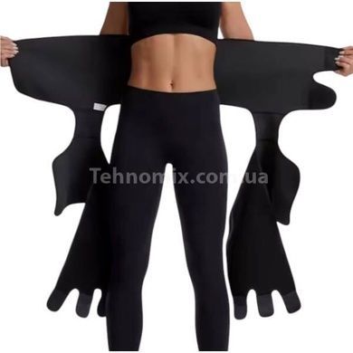 Утягивающий пояс для похудения и коррекции фигуры ADJUSTABLE ONE PIECE WAIST BAND XXLЧерный