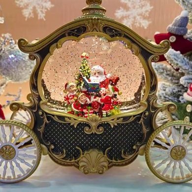 Новогодний ночник Карета XMAS WDL-23031B Коричневая
