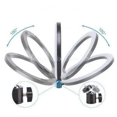 Кольцевая лампа для селфи QX-360 36 см 3 крепежа Ring Fill Light
