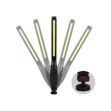 Лампа светодиодная (LED COB) с плавной регулировкой яркости и магнитом Work Lights W822 Черная с красным