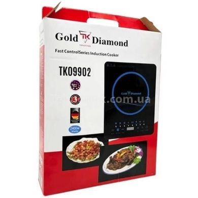 Електроплита індукційна на одну комфорку Gold Diamond TK09902 Чорна