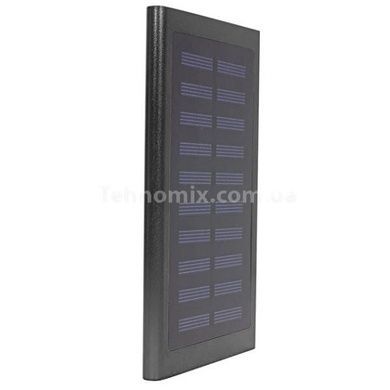 Power bank 20000mAh із сонячною панеллю Solar Charger Чорний