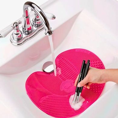 Килимок для миття косметичних пензликів Brush Spa Рожевий