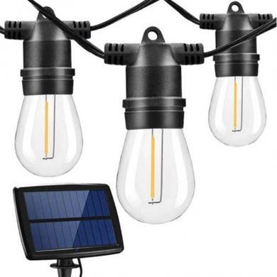 Гирлянда Ретро лампа с солнечной панелью 5м 10 led SFK-13