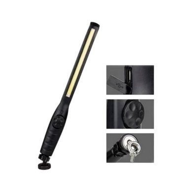 Лампа светодиодная (LED COB) с плавной регулировкой яркости и магнитом Work Lights W822 Черная с красным