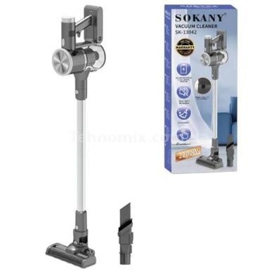 Пилосос акумуляторний вертикальний 0,6 л 2200Вт SOKANY Sk-13042 Сірий
