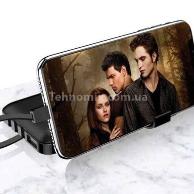 Power bank 50000mAh з проводами 3в1 Viaking N6 Чорний
