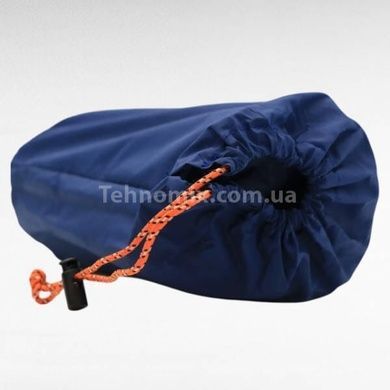 Матрас надувной туристический одноместный со встроенным насосом с чехлом Paccone Синий