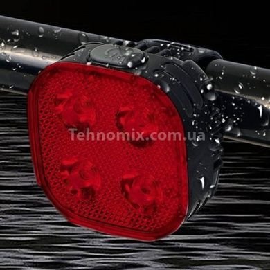 Велоліхтар акумуляторний вологостійкий FY-328-4LED Чорний